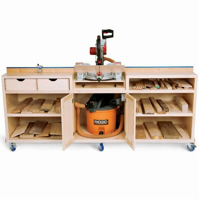 Small Shop Miter Saw Stand